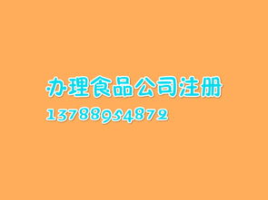 辦理注冊食品公司 代理服務價格、型號規(guī)格與勞務內容詳解
